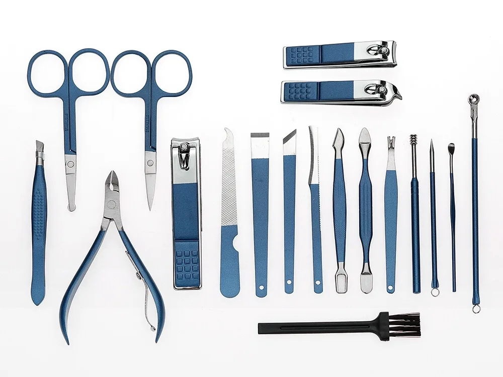 18pcs professional stainless manicure set manicure kit pedicure set for nail salon and family use
