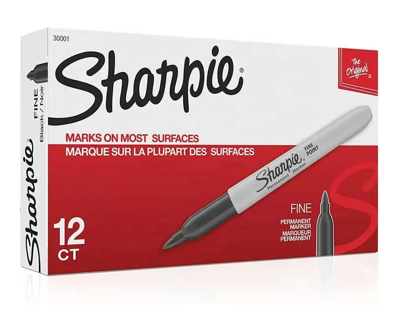 Sharpie Black Blue Red Color Permanent Marker Pen with fine tip