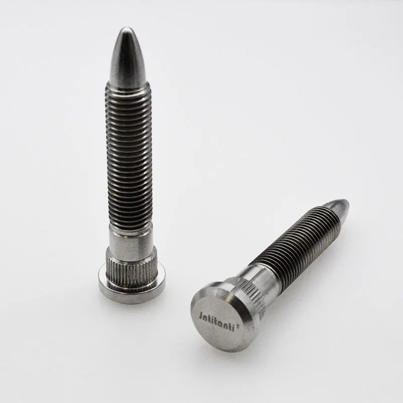 Extended Spike End Gr.5 titanium screw alloy wheel bolt stud of car M12x1.25 mmM12x1.5mm