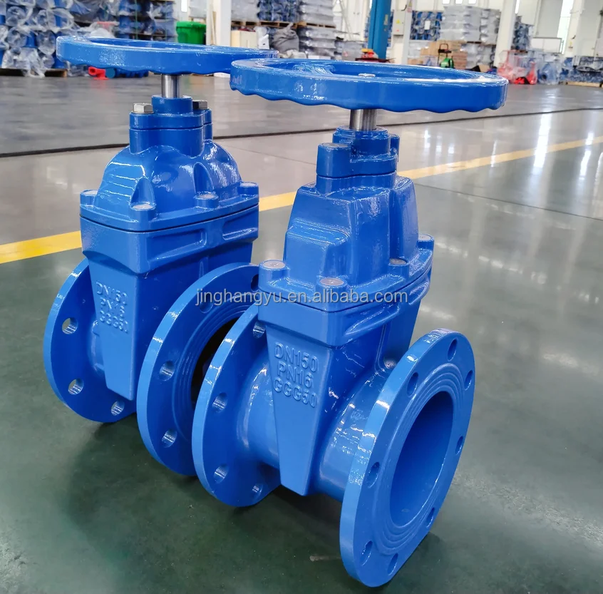 Brass nut on top DIN 3352 GGG50 GGG40 PN16 PN10 Ductile Iron Resilient Seal Gate Valve with brass