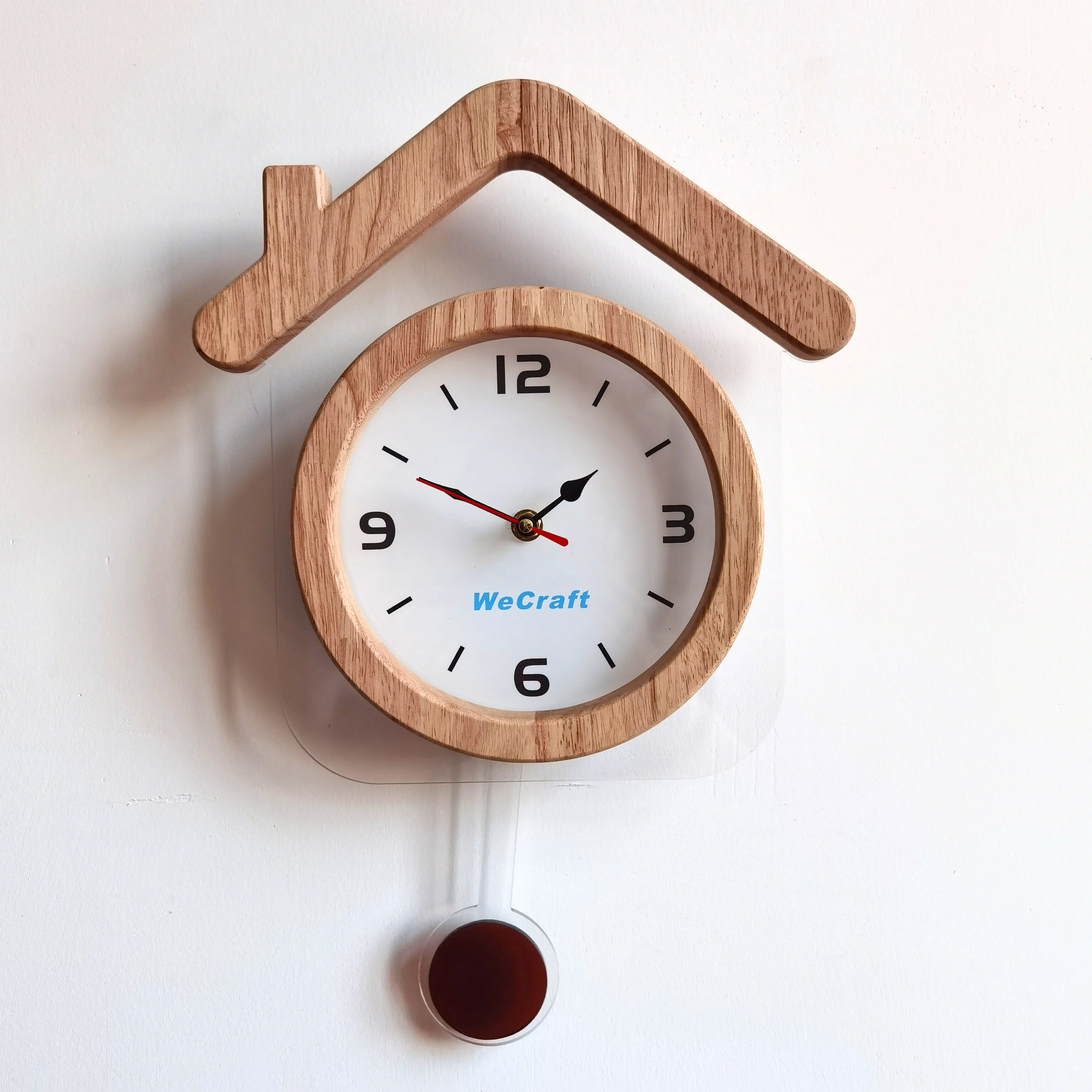 Nordic House Design Wooden Wall Clock High Quality Living Room Pendulum Clock Solid Wood Luxury Wall Clock For Home