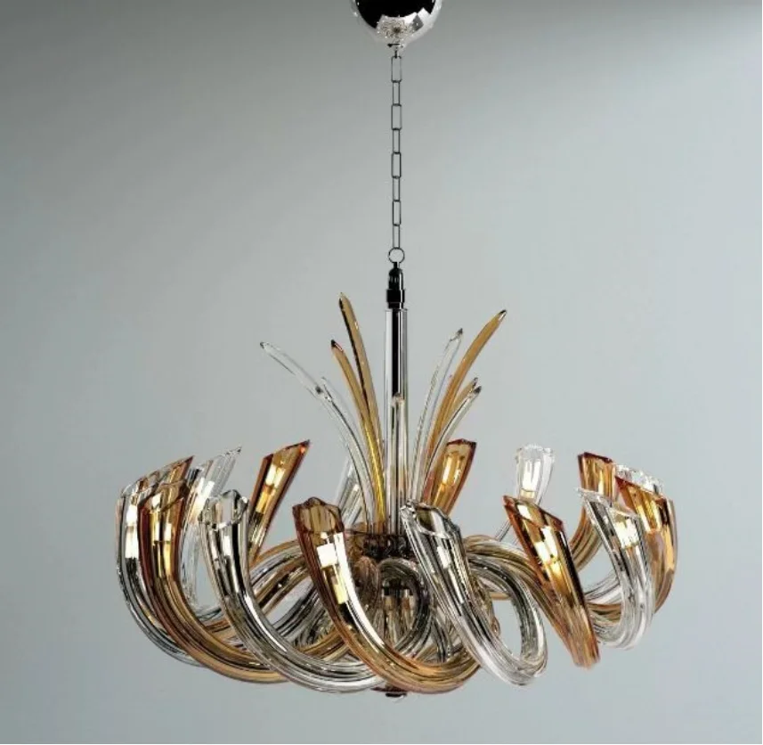 European Luxury glass Chandeliers Living Room Hotel Decorative Candles Chandeliers