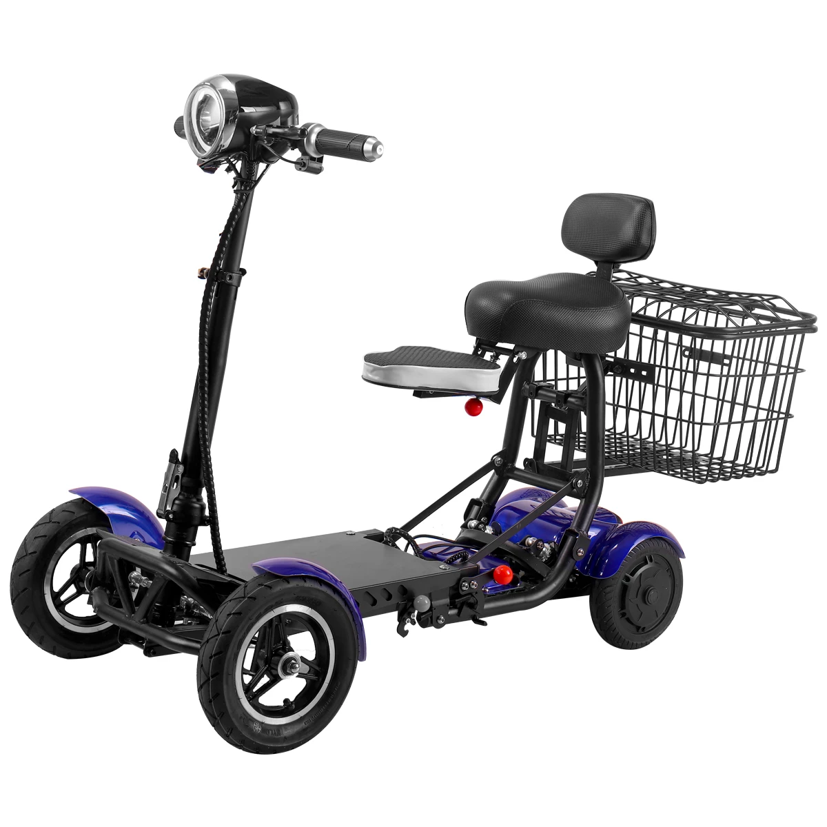 long range  double seat 250w  low speed portable 4 wheel mobility electric scooters  city bike  10 inch