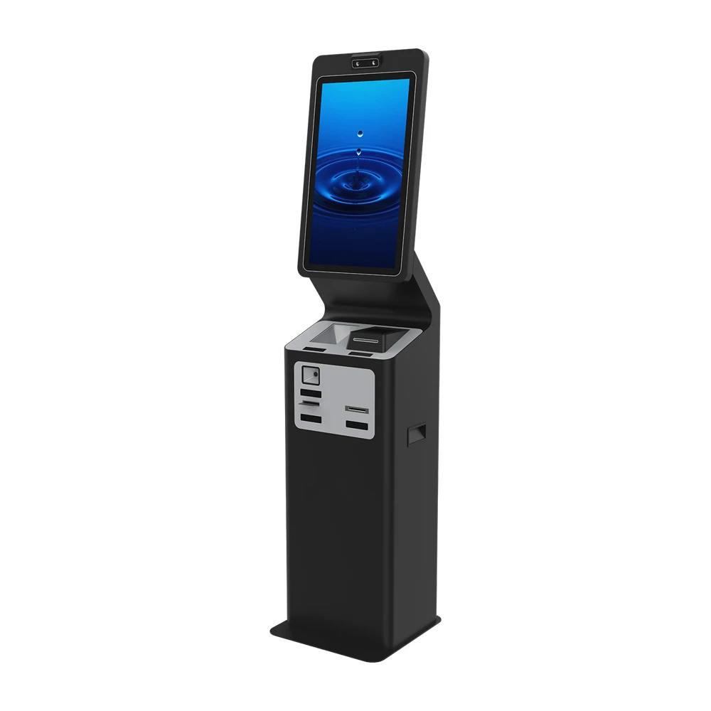 21.5 Inch Android 11 Rk3588 Self Service Machine Airport Ticket Printing Check In Mobile Self Service Kiosk