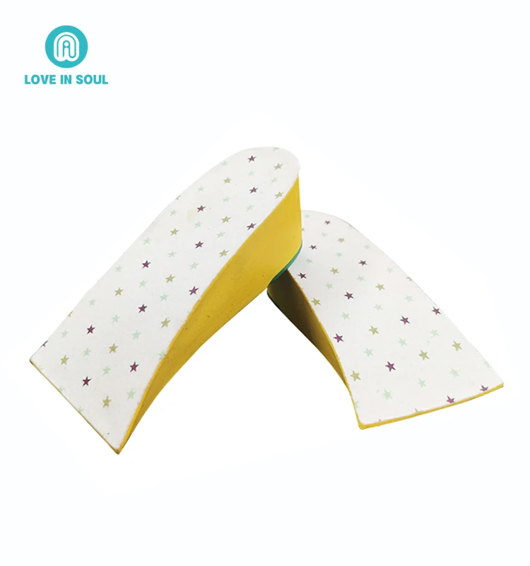 Wholesale OEM Invisible Half height increase Shoe Insoles Shock Absorption PU Foam Cushion Pads Unsex Shoe Lift 2cm 3cm 4cm