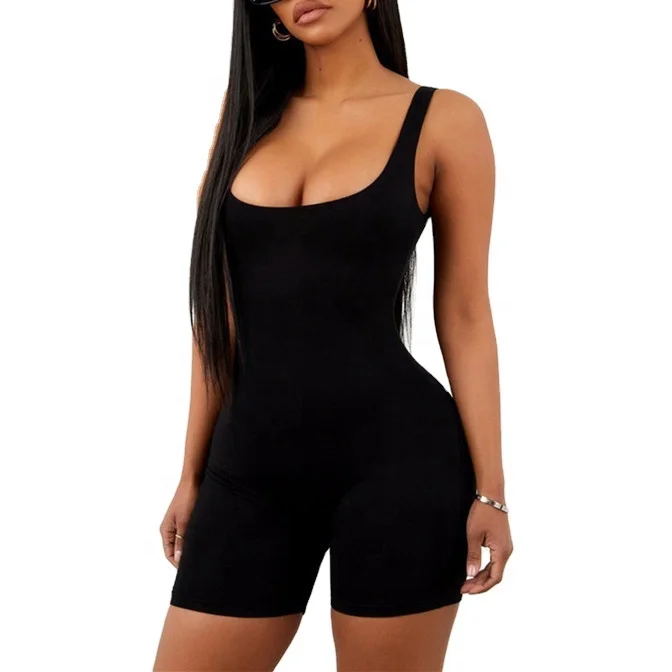 Sexy Bodycon Women Summer Overalls Hot Streetwear Sleeveless Biker Romper  Jumpsuit Womens