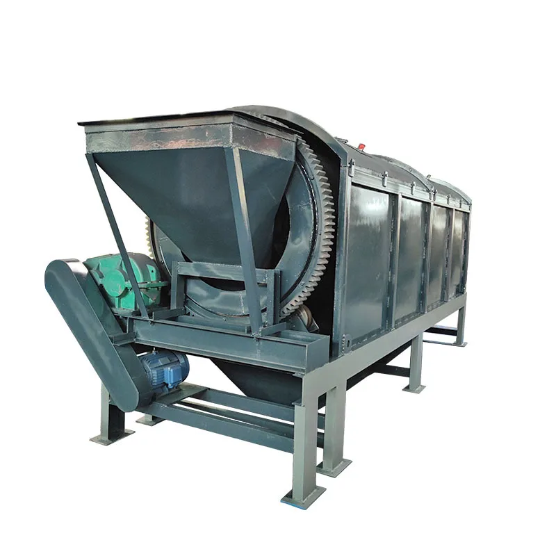 Automation Construction waste sorting drum screen, single-double layer axis-free cylindrical screening machine