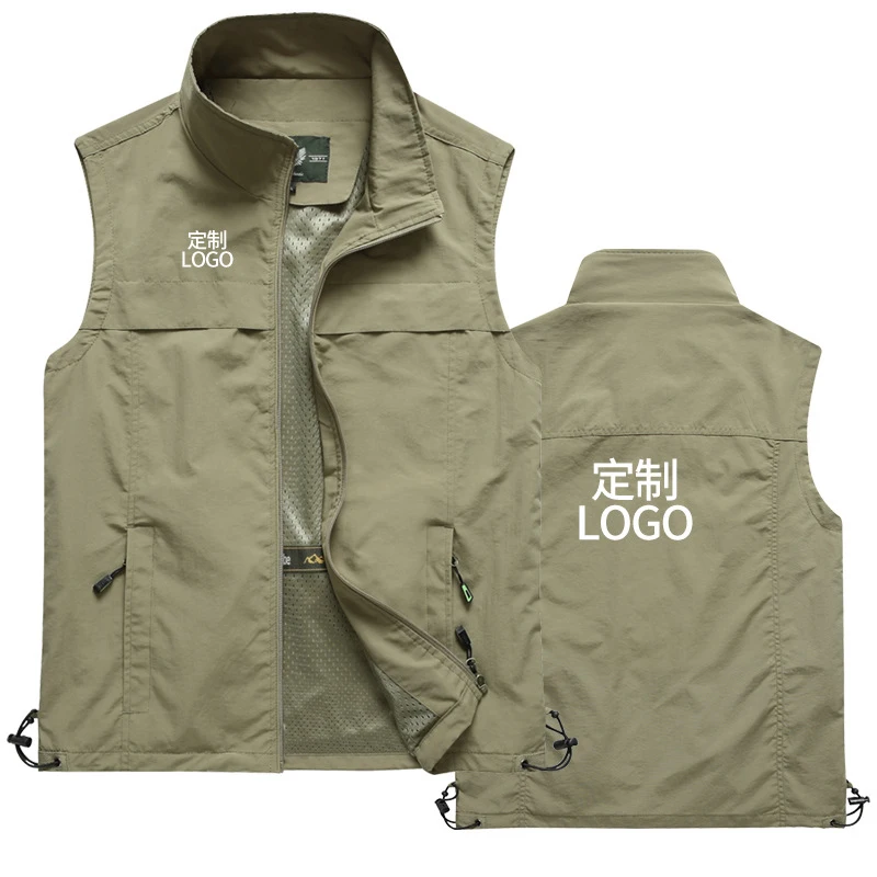 AI-MICH Custom Security Overalls Vest Print Logo Lettering Vest Grid Supports Male And Female Samples Guard Uniform
