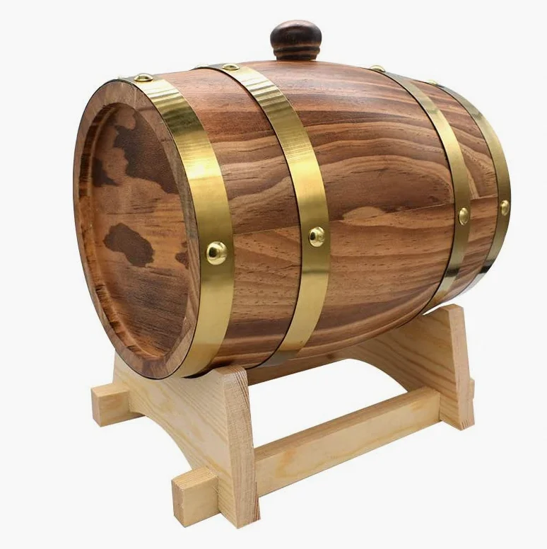 5 litre Oak aging Wine barrel Whisky Barrel dispenser Drink Juice Liquor Barrel Beer Bucket Wine Dispenser