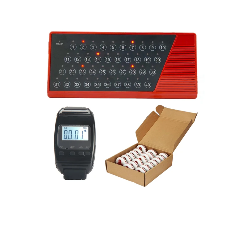 Wireless Table Service Call Button Waiter Wrist Band Watch Pagers Waiters Calling Systems