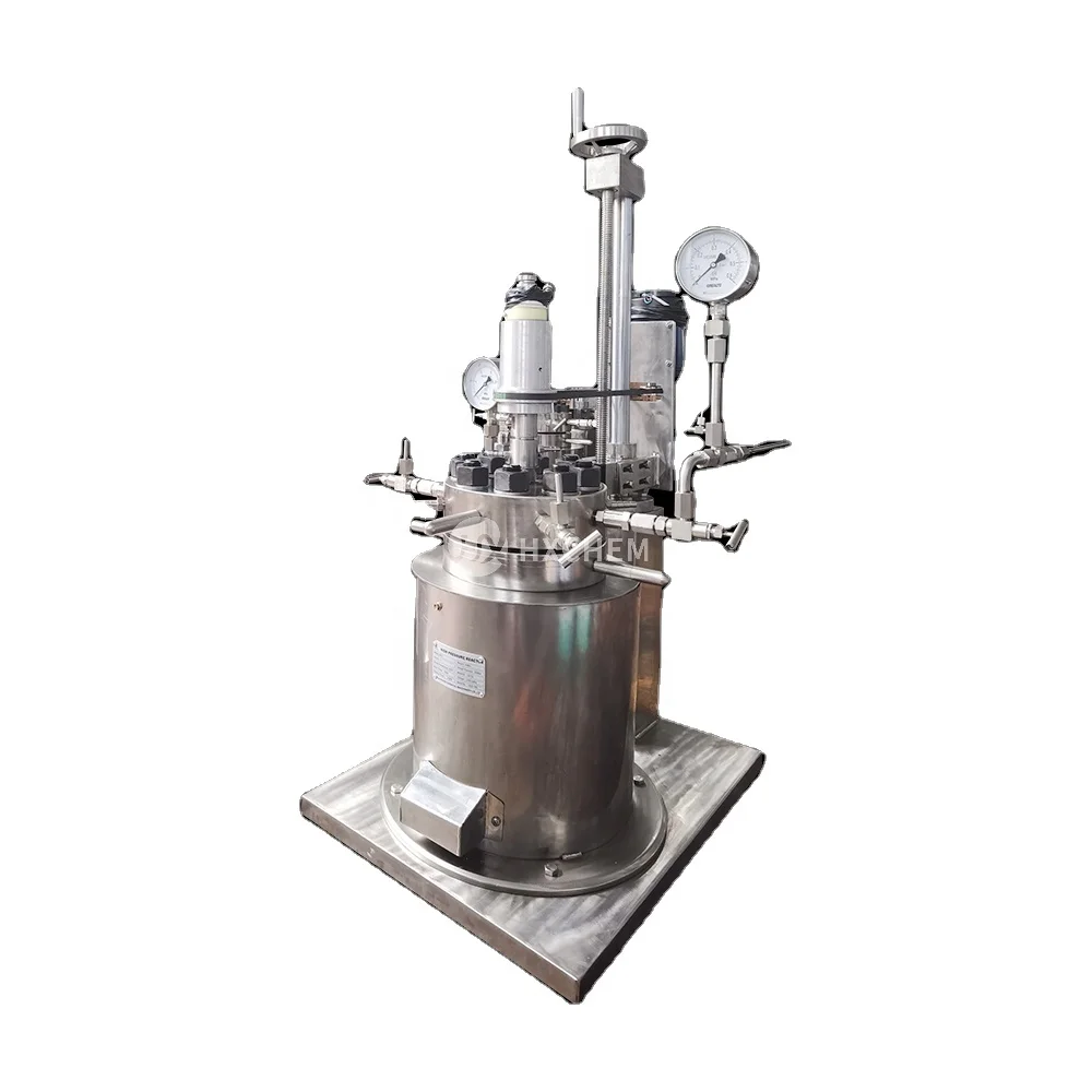 Cover lid liting and vessel body fixed lab stainless steel high pressure reactors