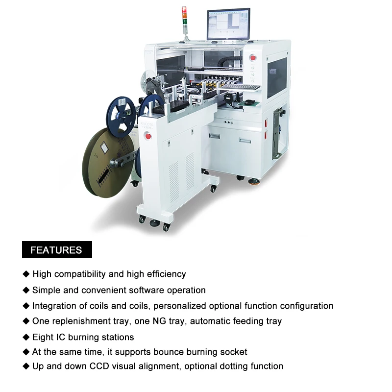 Sale Stable Performance High efficiency Tape And Tray Integrated IC Programming Machine K2000