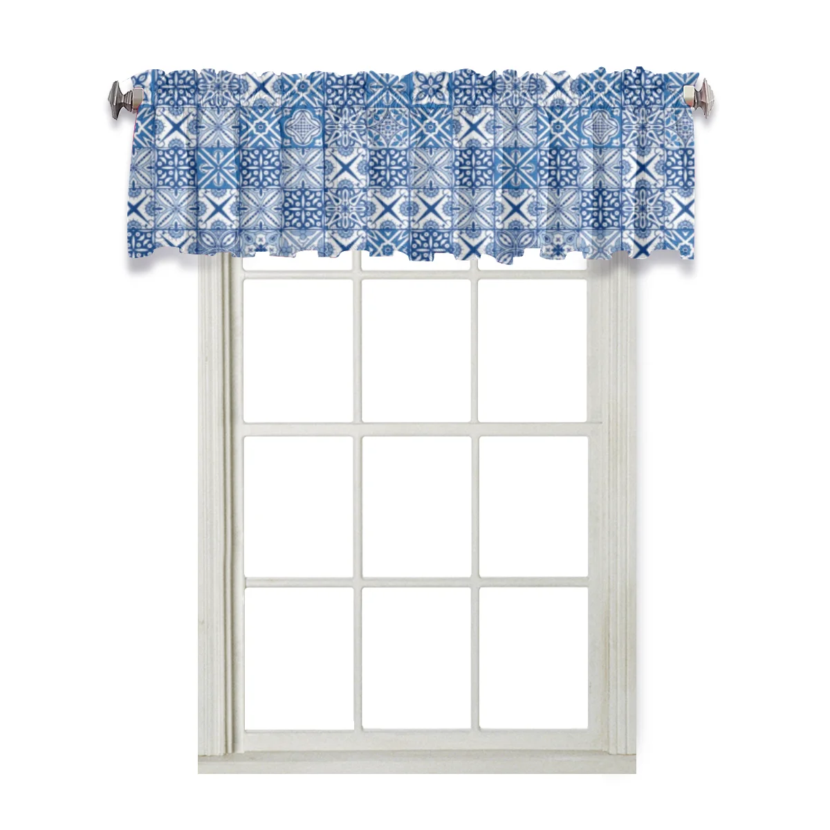 Best Selling Geometric Art Valance Blackout Curtains Attached Valance Factory Wholesale Modern Valance Curtains