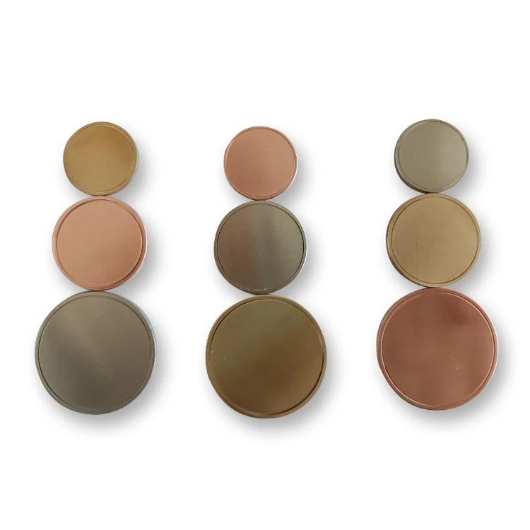 Factory Supply Brass Copper Stainless Steel Bronze Metal Blank Custom Coins