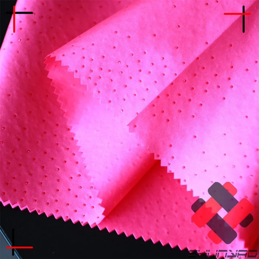 silver glue dots polyester pongee fabric for kids wear