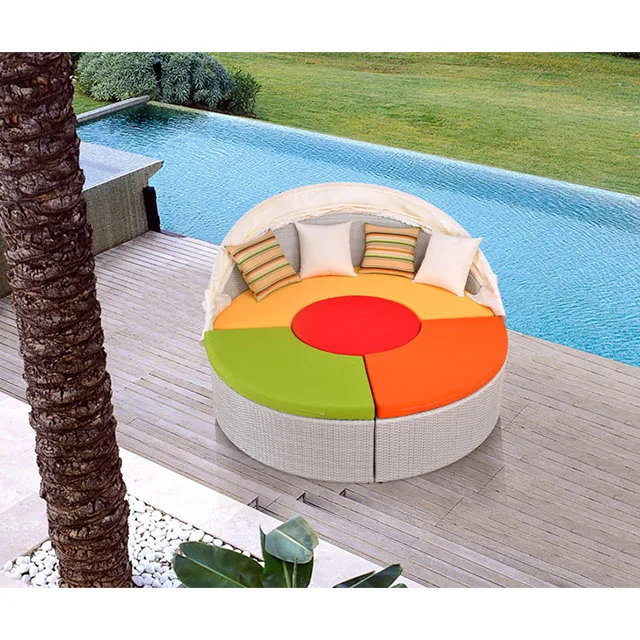 Outdoor All weather Lounge Bed Sun Bed Swing Bed For Commercial Hotel Patio Garden And Pool Outdoor Furniture