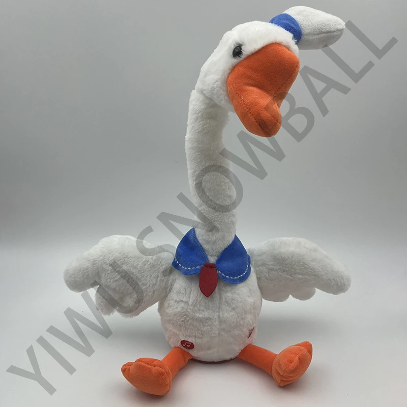 Popular Luminous Repeat Music Lighting Up Dancing Battery Swing Singing Dancing Talking Stuffed Animal Electric Plush Goose Toy