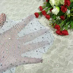 Женские ажурные блестящие сетчатые колготки со стразами