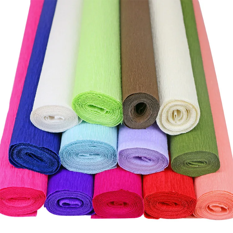 Newly design novelty flower wrapping Crepe paper colorful floral packing paper for flower bouquet