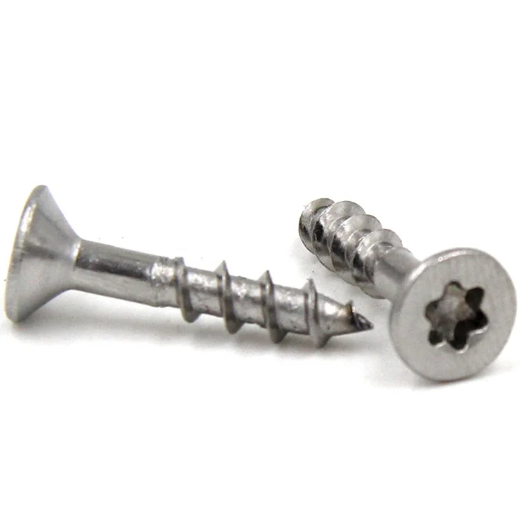 Stainless steel flat head chipboard furniture Half tooth torx self tapping wood screw ISO14586