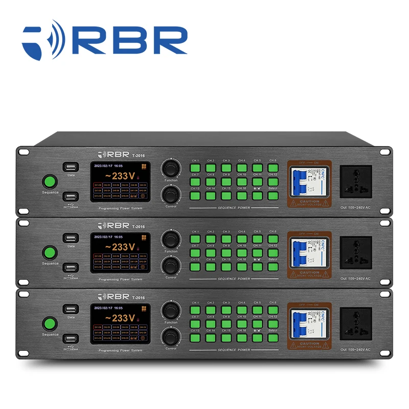 Сенсорный экран t2016 16 + 1CH контроллер последовательности питания с фильтром