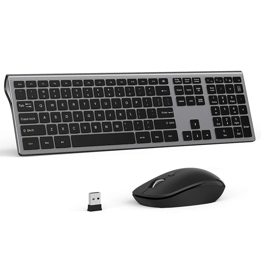 
Wholesale Full Size Quiet US Slim 2.4GHz Wireless Keyboard and Mouse Combo for iMac 