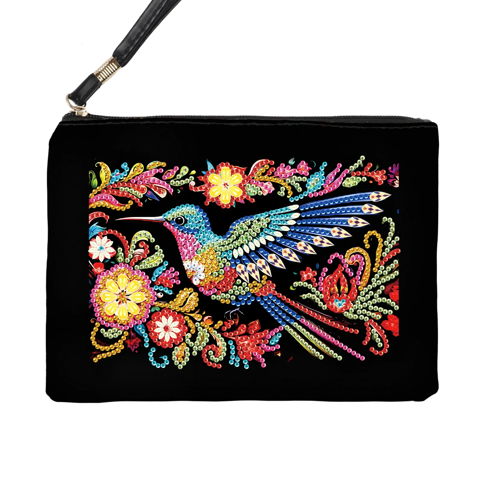 Gift Idea with Diamond Art Handbag Wristlet Clutch Bag for Makeup