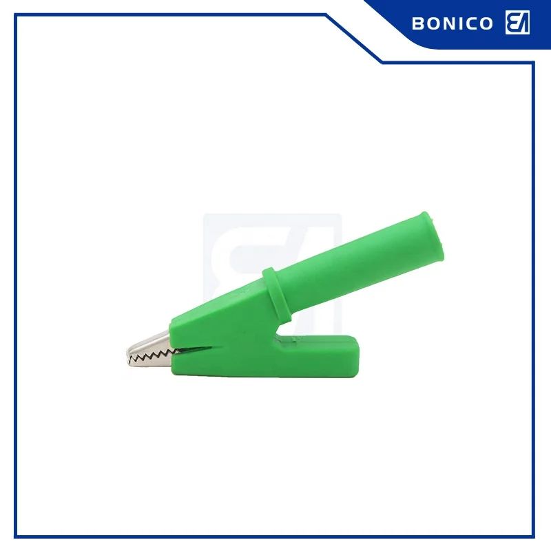 10A 56MM Five Color Plastic Insulated Brass-Coated Test Alligator Clamp