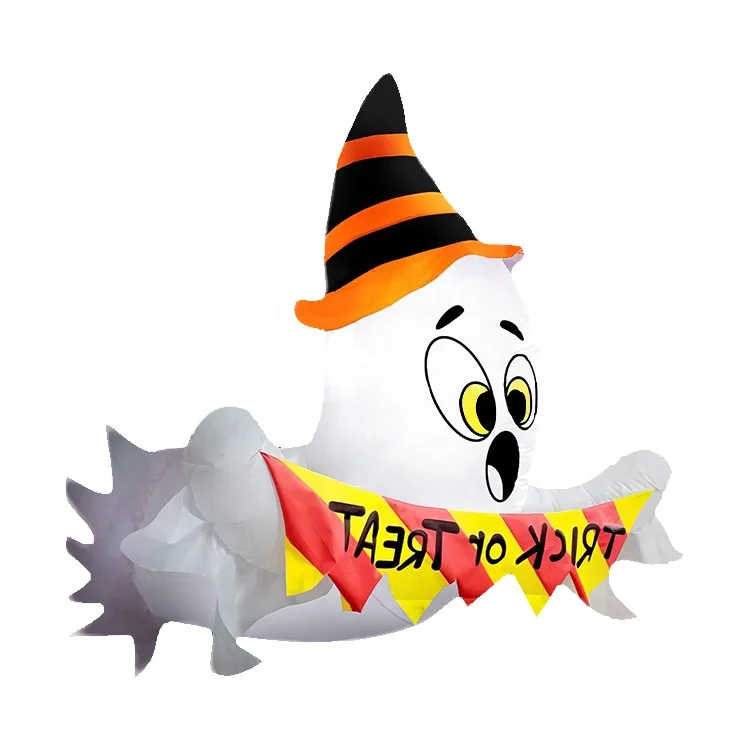 3.5FT Halloween Inflatables Flying Scray Ghost Broke Out from Window with banner Outdoor Inflatable Toys for Home Window Decor