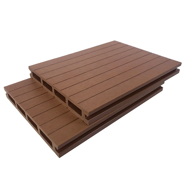 Modern Design Waterproof Teak Artificial Wood Composite WPC Decking Engineered Flooring Manufacturers for Outdoor Use