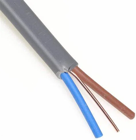 factory price 2*1.5mm 2*2.5mm PVC insulated and sheathed flat twin and earth electric cable for fixed wiring