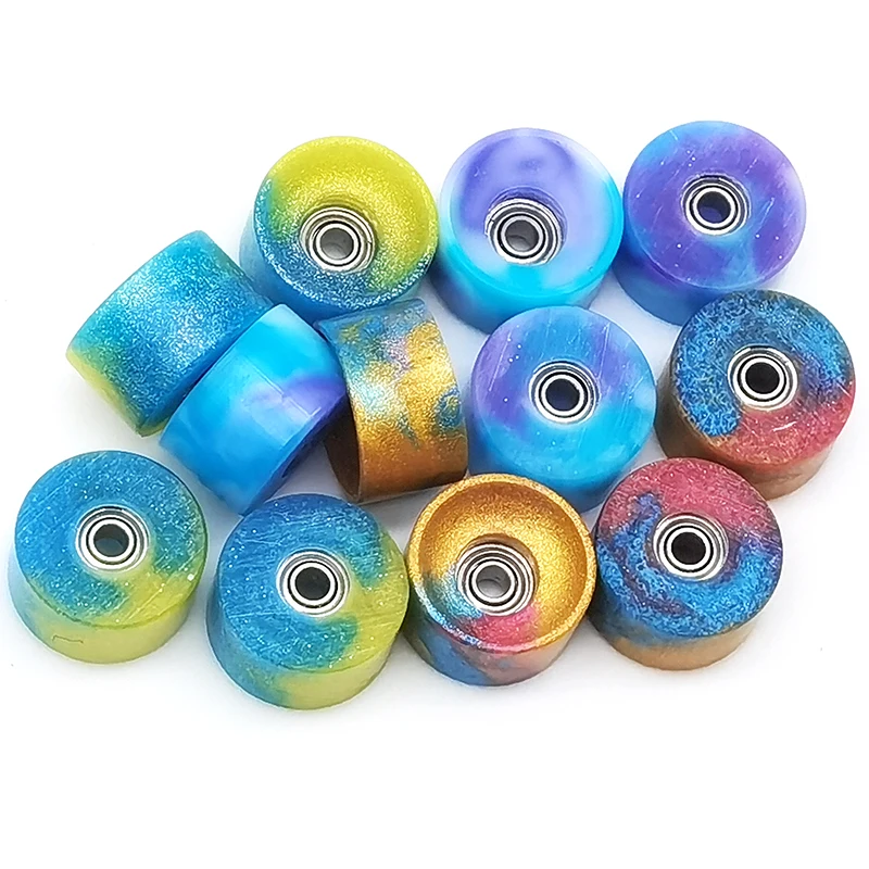 60D Epoxy Resin Urethane Fingerboard Wheels Slim Bowl Shaped 7.6mm/7.8mm/8.8mm Diameter ABEC-9 Stealth Bearings