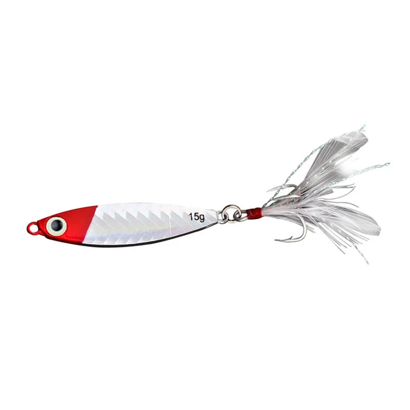 Lead Fish Metal Jig With Hooks Sinking Saltwater Freshwater Shore Paillette Knife Wobbler Artificial Fishing Lures