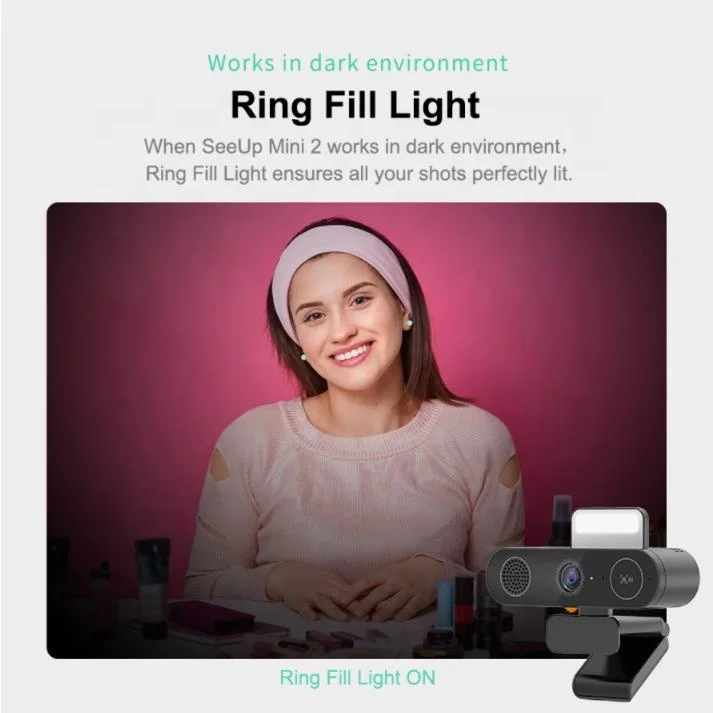 USB HD Webcam With Light All in One Profissional Meeting  Camera Auto Tracking Video Conference Camera