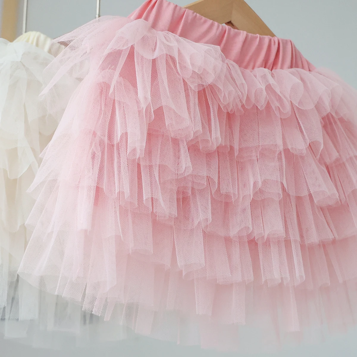 Kids Tiered Skirts 6 Layered Tutu Skirt Toddler White Tutu Wholesale High Quality Baby Girl Layered Skirt Pink Tutus For Girls