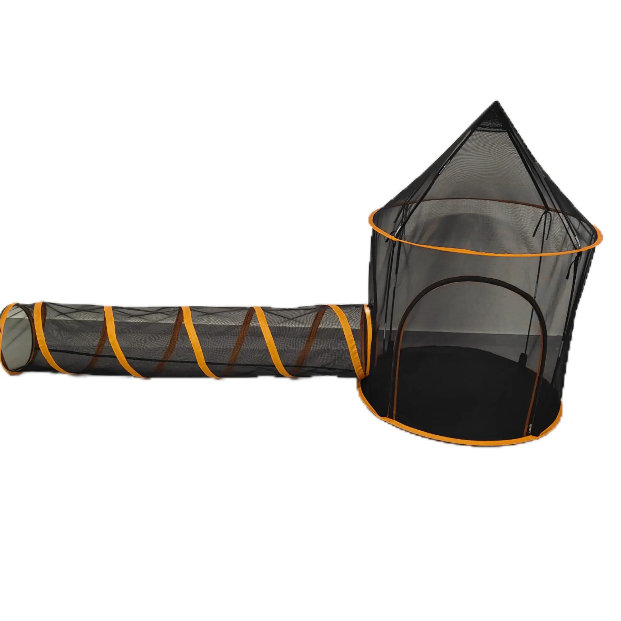 Интерактивные игрушки для домашних животных треугольник 2 в 1 палатка с туннелем наружные оранжевые палатки кошек и собак плотная сетчатая застежка-молния