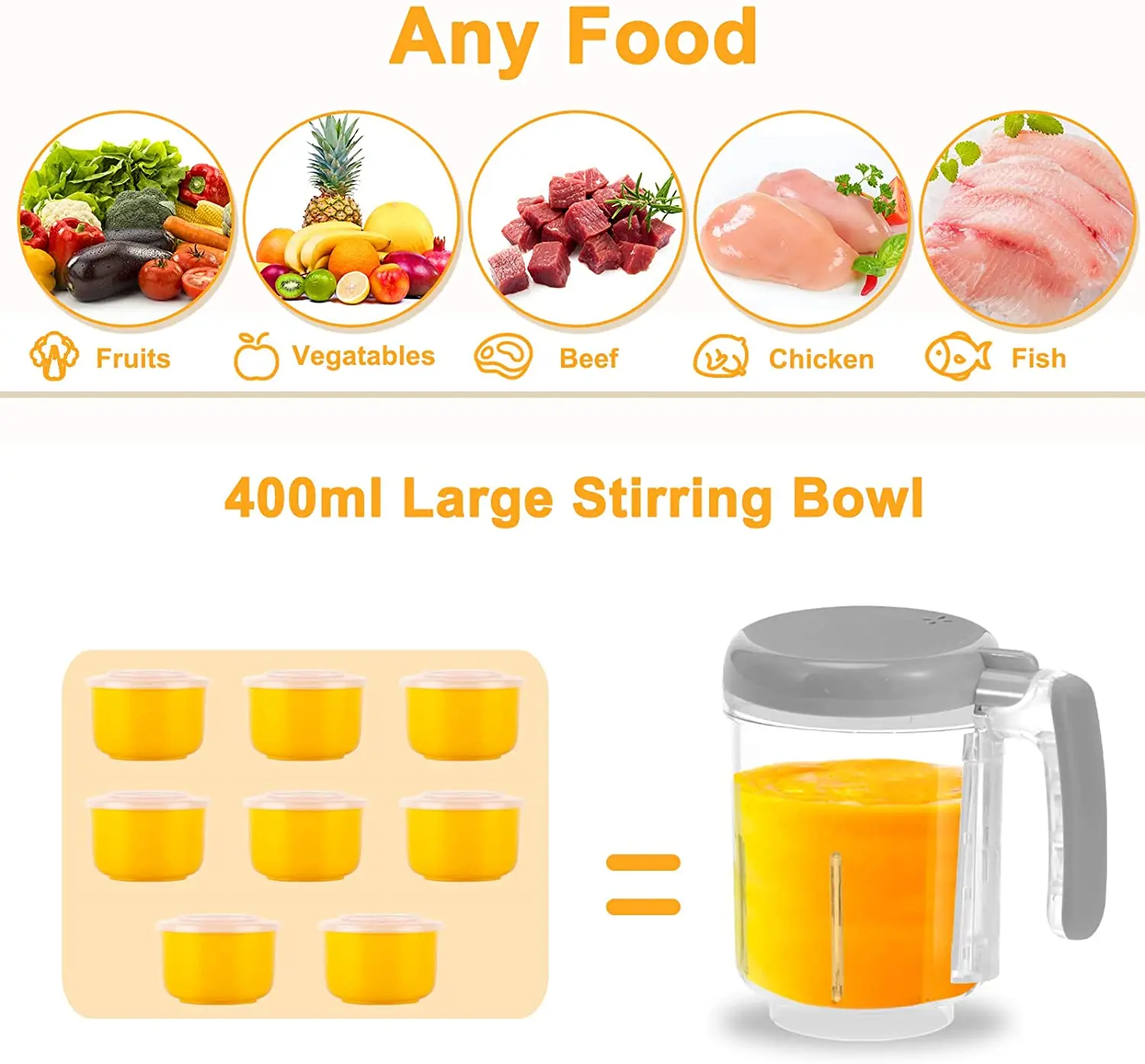 Auto Cook baby appliance-- baby Food Maker Automatically Steamer and Blender, baby food mill food steamer