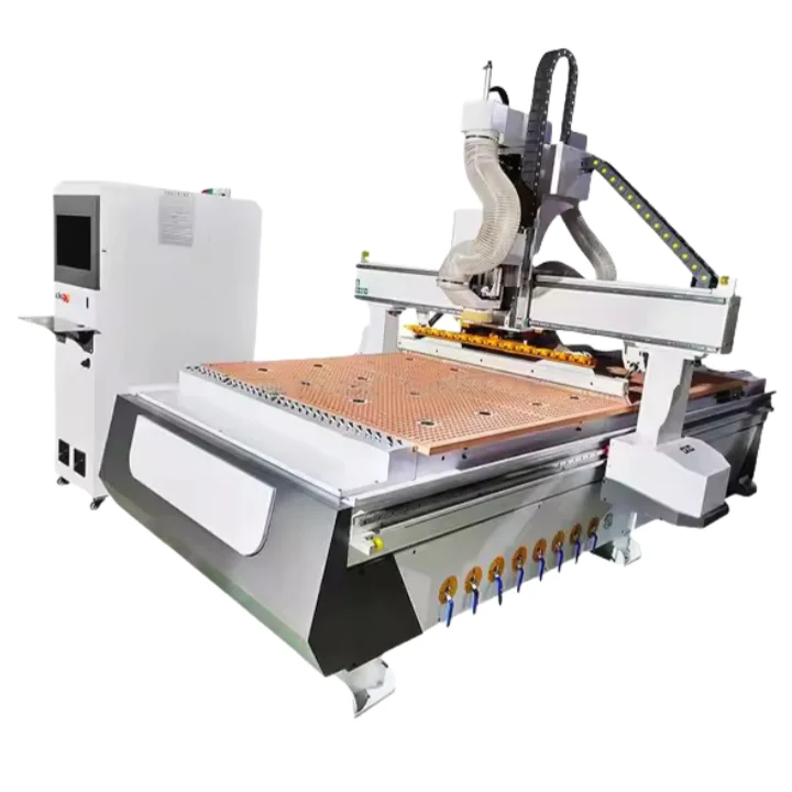 Cabinet Production Line Furniture Making 1530 2040 Automatic Loading And Unloading Table ATC CNCRouter Machine Wood Routers ATC