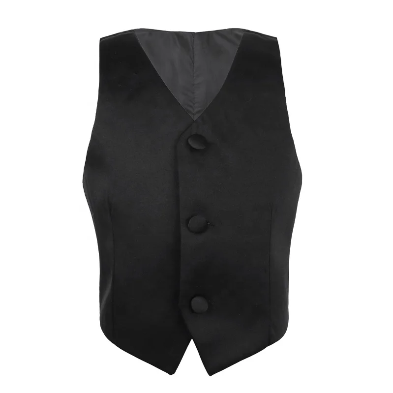 
Kids Boys Shiny Formal Suits Formal Tuxedo Vest Wedding Party Waistcoat For Boys 