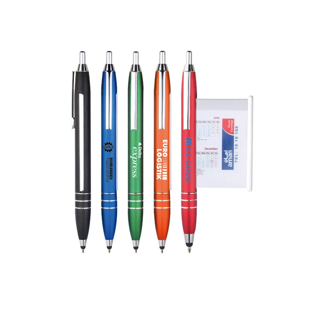 Promotional Metal Touch Screen Banner Pen, Customized Logo Advertising Metal Pen with Banner, Wholesale Banner Pen