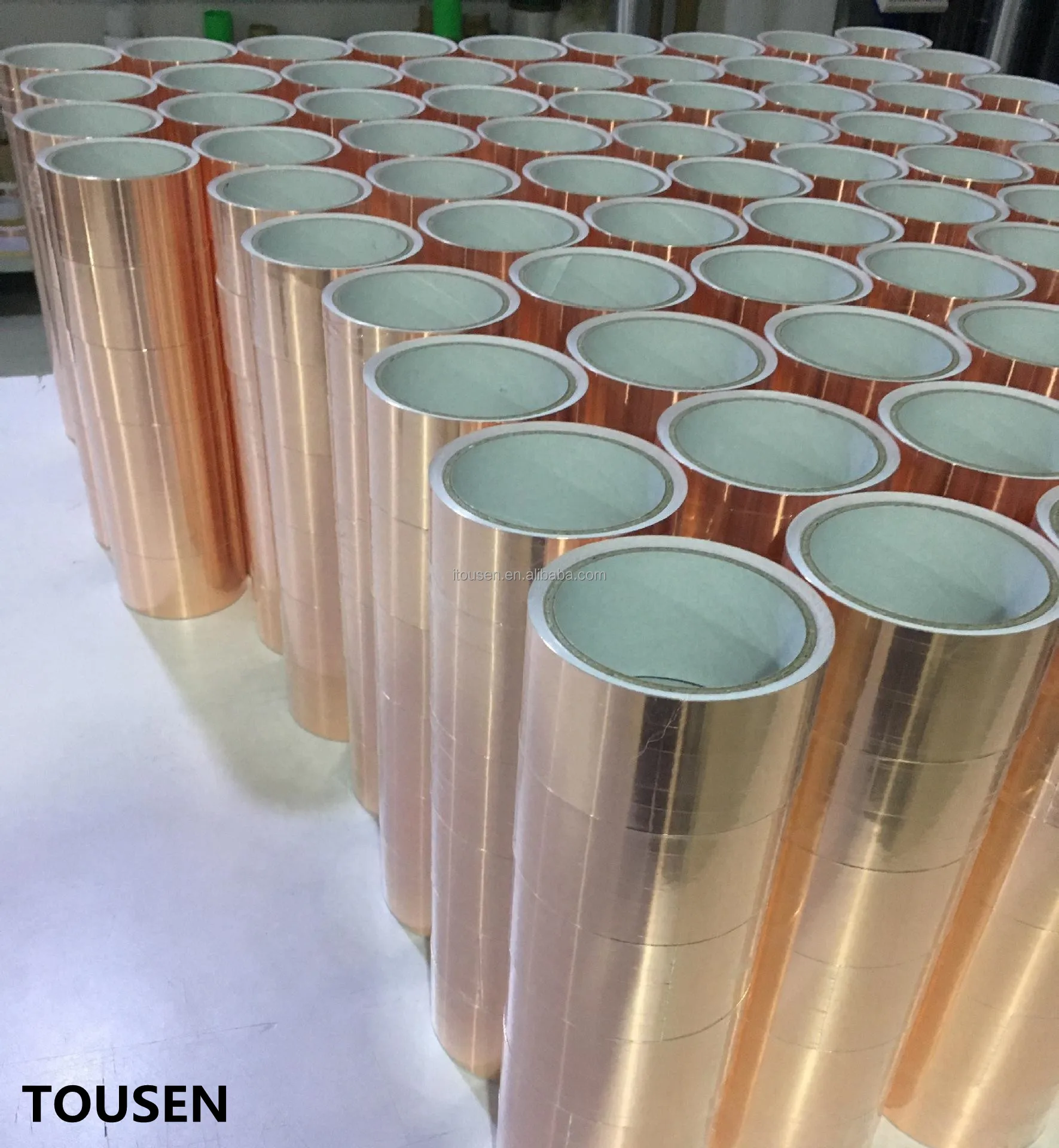 high temperature resistance Copper Foil Adhesive Tape Conductive die cutting copper metal tape roll 0.05mm Copper Foil Tape