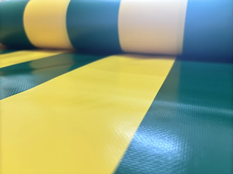 Sheet Roll Rollo Pvc Coated Stripe Tarpaulin Awning Tarp Nylon Fabric Laminated Vinyl For Tent Cover Truck Foldable Fish Tank