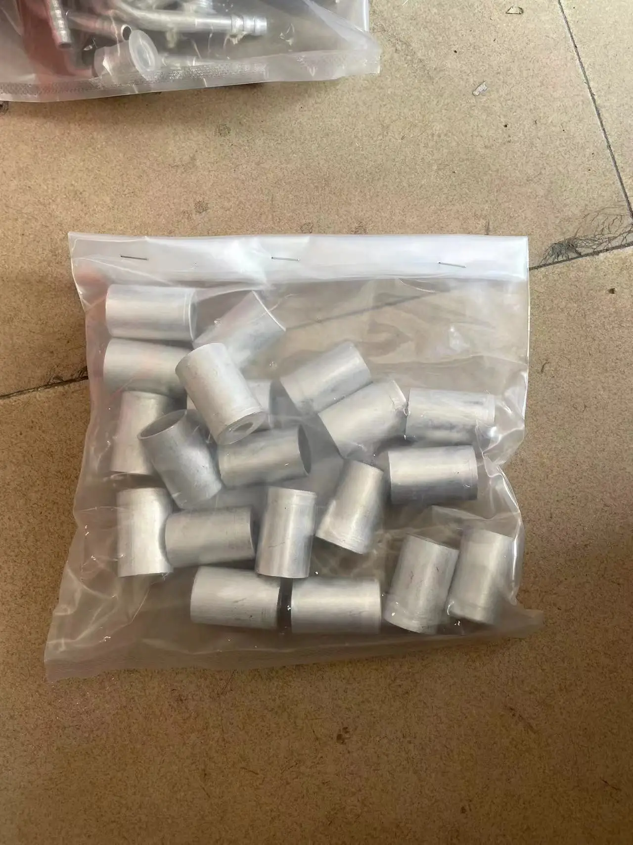 Pipeline Connector Auto A/C Fitting Through Pipe Aluminum Ferrule For Car A/C Repairing Crimping Aluminum Ferrule For Steel