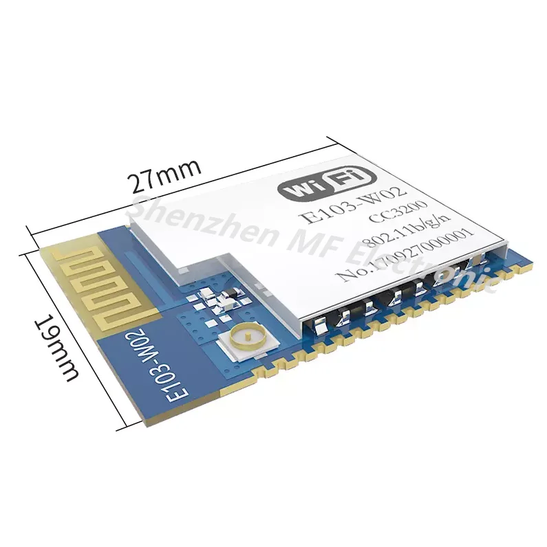 Wholesale UART ESP8266 WiFi Module CC3200 Chip Wireless Module E103-W02 SMT with IEEE 802.11b/g/n Protocol