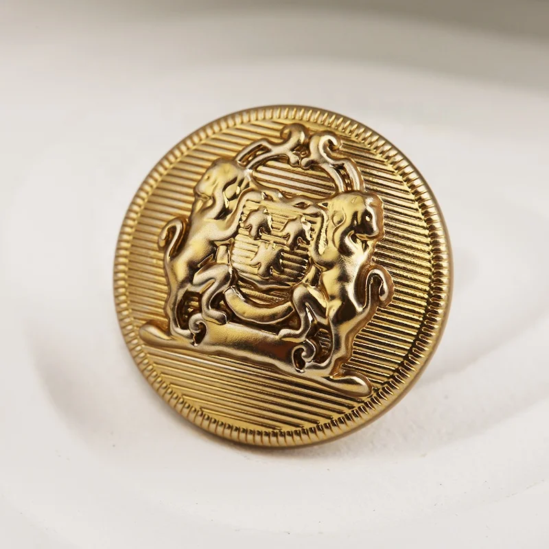High Quality Customized Logo Clothing Sewing Button Shank Metal Alloy Gold Buttons For Suit