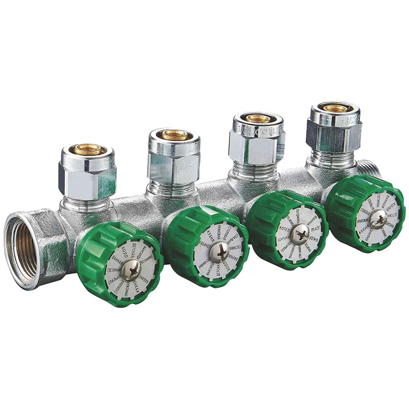 2 Ways Brass Water Manifold for Floor Heating Plumbing System