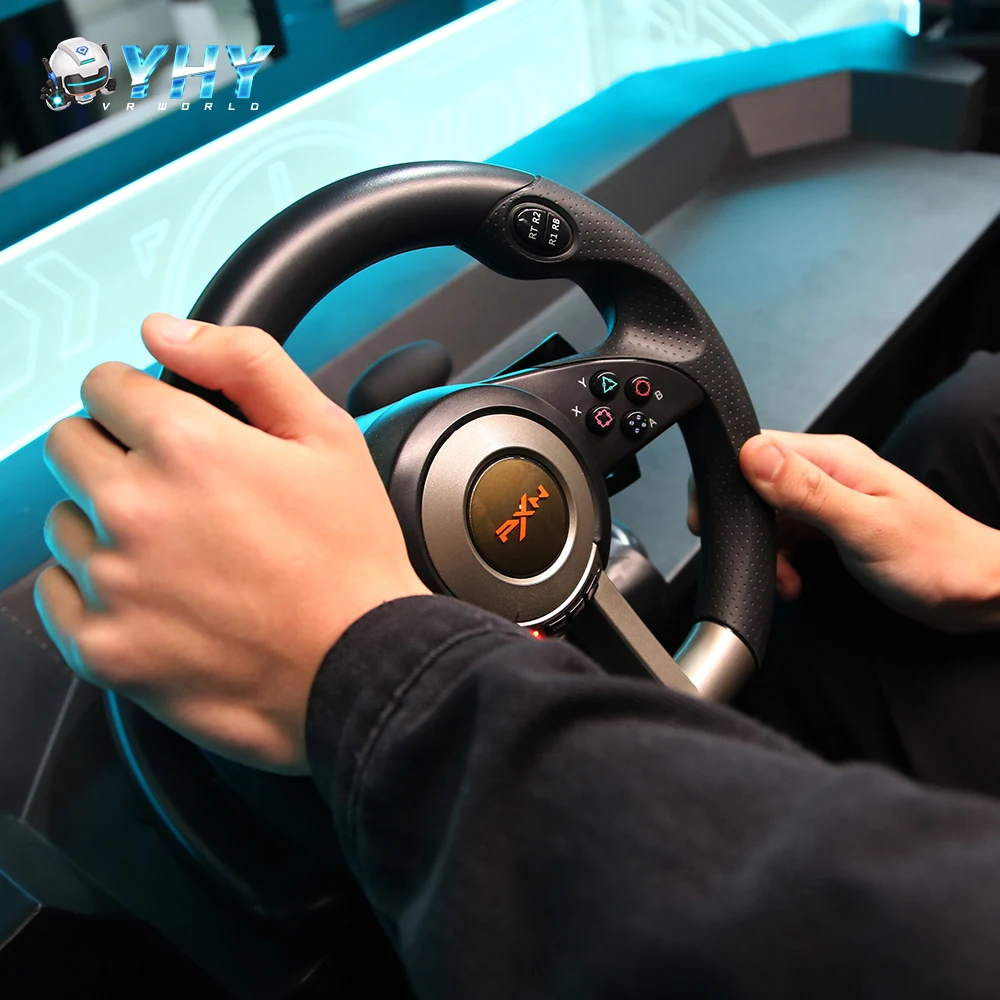 Торговый центр три экрана 42 дюйма рулевого колеса автомобиля вождения F1 гоночная игра настоящие симуляторы