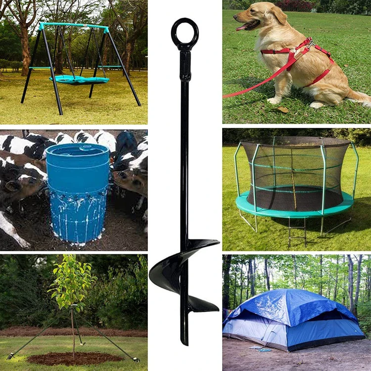 Ground Anchor Speed  Drill in Your Heavy Duty Spiral Ground Anchors in Seconds Multi Functional Works Dog Ties