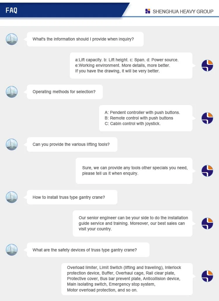 Double Girder Price A Frame Gantry Crane professional double gantry crane