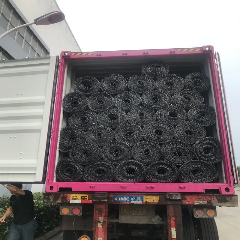 High Tensile 90KN  Uniaxial HDPE  Geogrids For  civil engineering Retaining wall